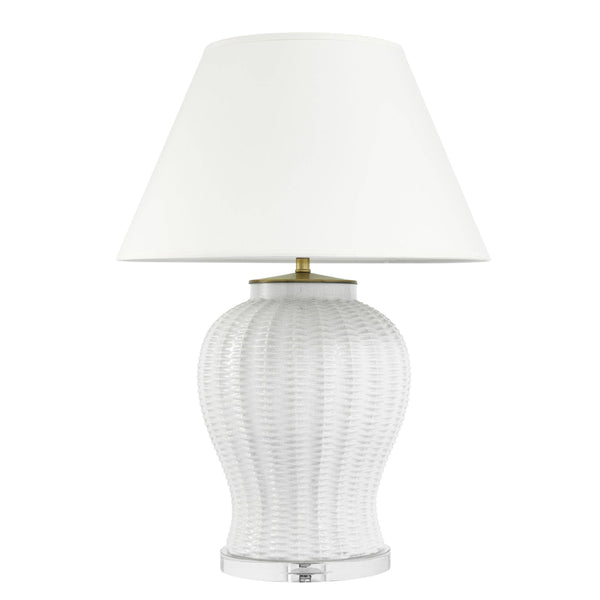 Fort Meyers Ceramic Table Lamp - [White] - Eichholtz - Luxury Lighting Boutique