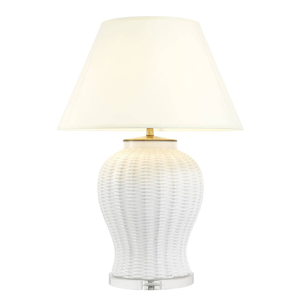 Fort Meyers Ceramic Table Lamp - [White] - Eichholtz - Luxury Lighting Boutique