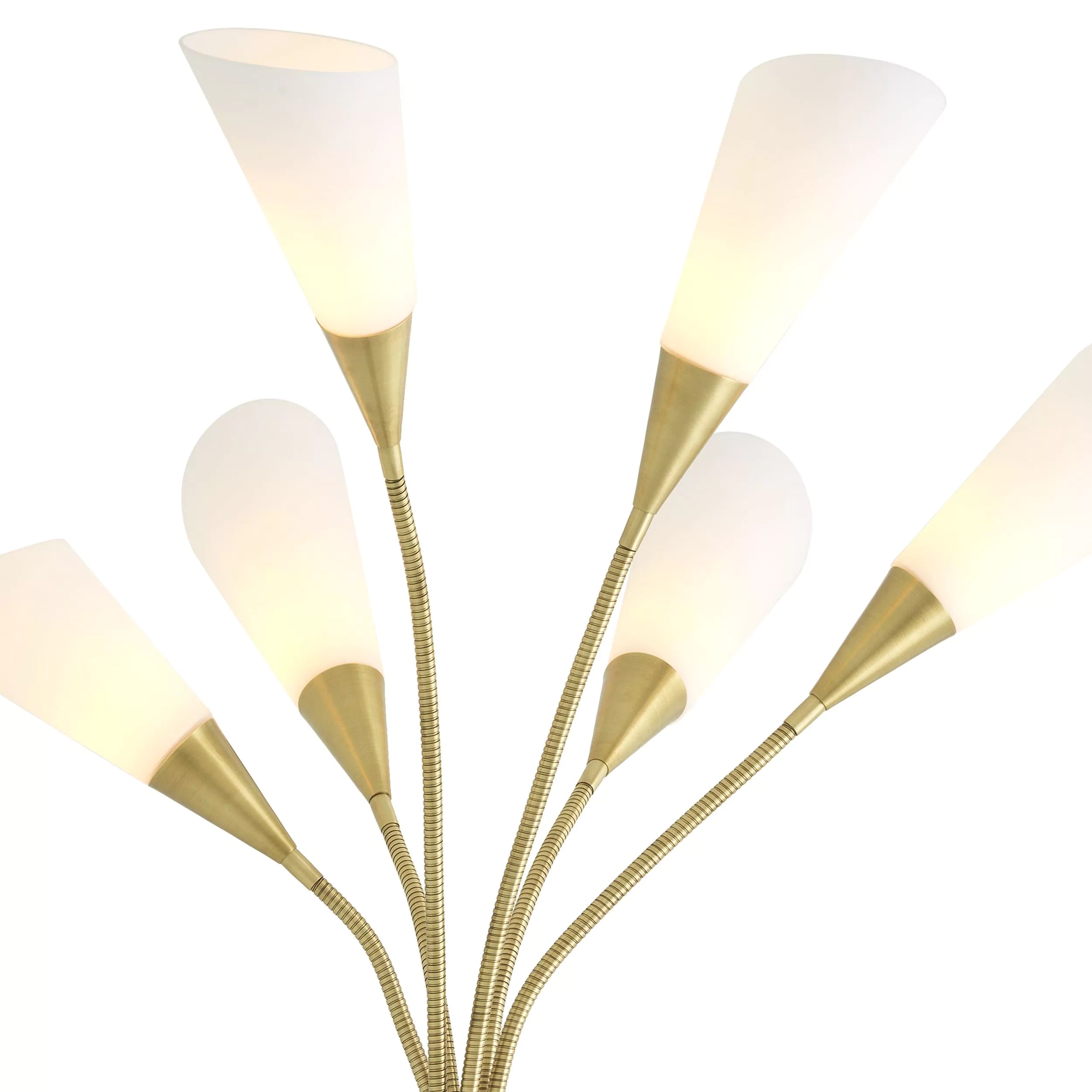 Gagnon Floor Lamp - (Antique brass finish | white glass) - Eichholtz - Luxury Lighting Boutique