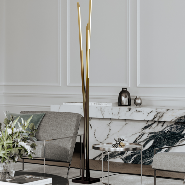 Gansevoort Floor Lamp (Gradient Brass) L5119-GB-CE - Hudson Valley - Luxury Lighting Boutique
