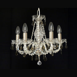 Glamour 5 Crystal Glass Chandelier (Gold/Silver) - Wranovsky - Luxury Lighting Boutique