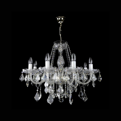 Glory 8 Crystal Glass Chandelier - Wranovsky - Luxury Lighting Boutique