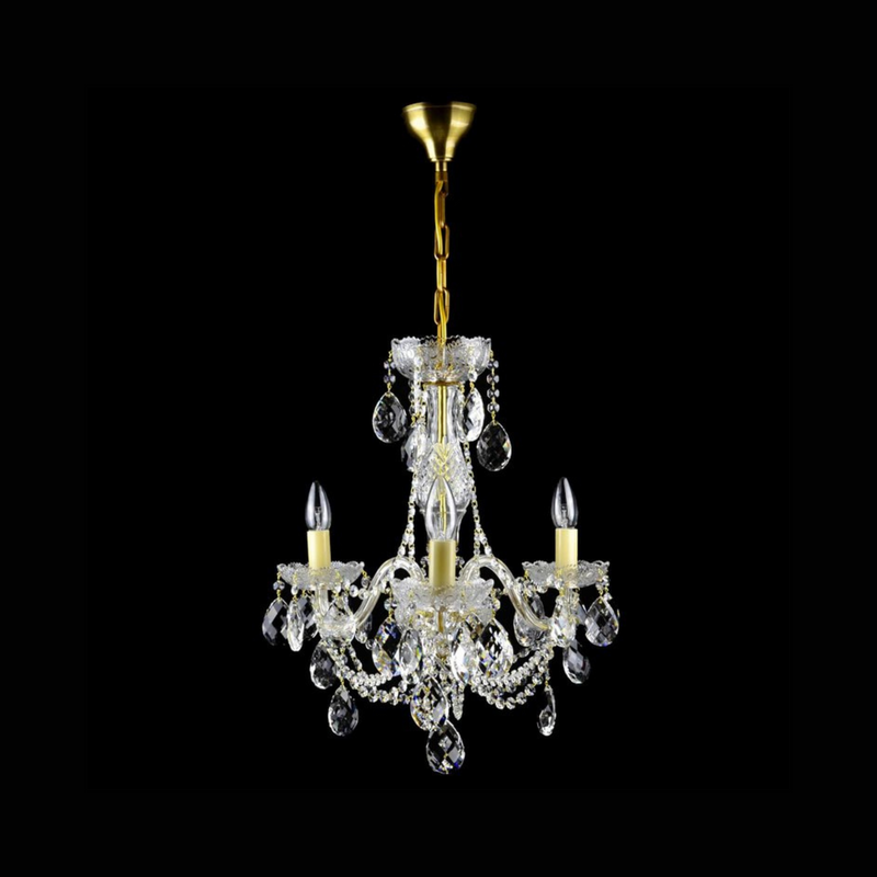 Gratziela 3 Crystal Glass Chandelier - Wranovsky - Luxury Lighting Boutique