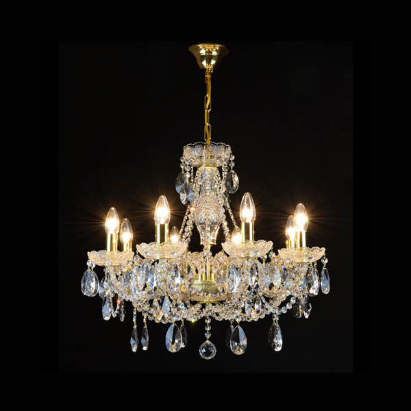 Gratziela 8 Crystal Glass Chandelier - Wranovsky - Luxury Lighting Boutique