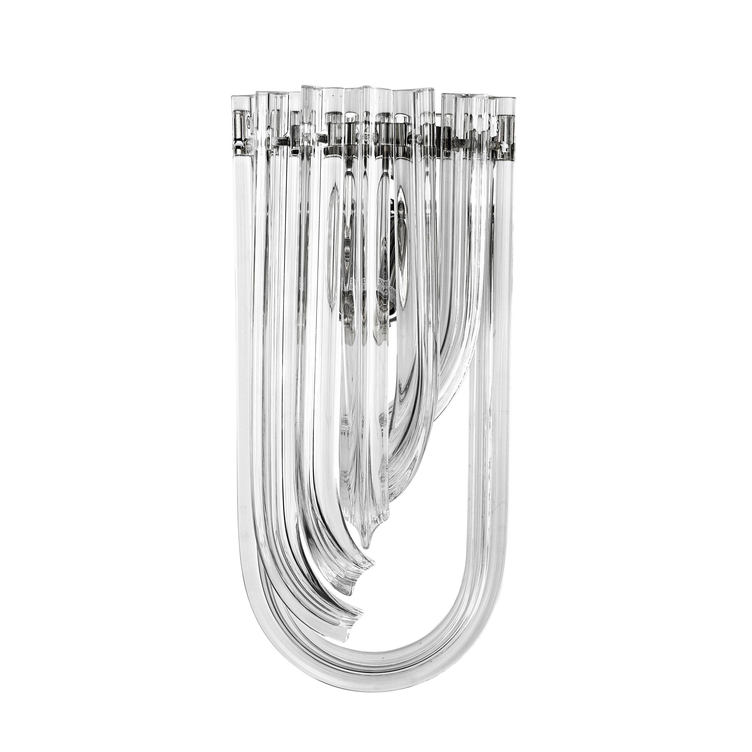 Greco Glass Wall Lamp - [Nickel] - Eichholtz - Luxury Lighting Boutique