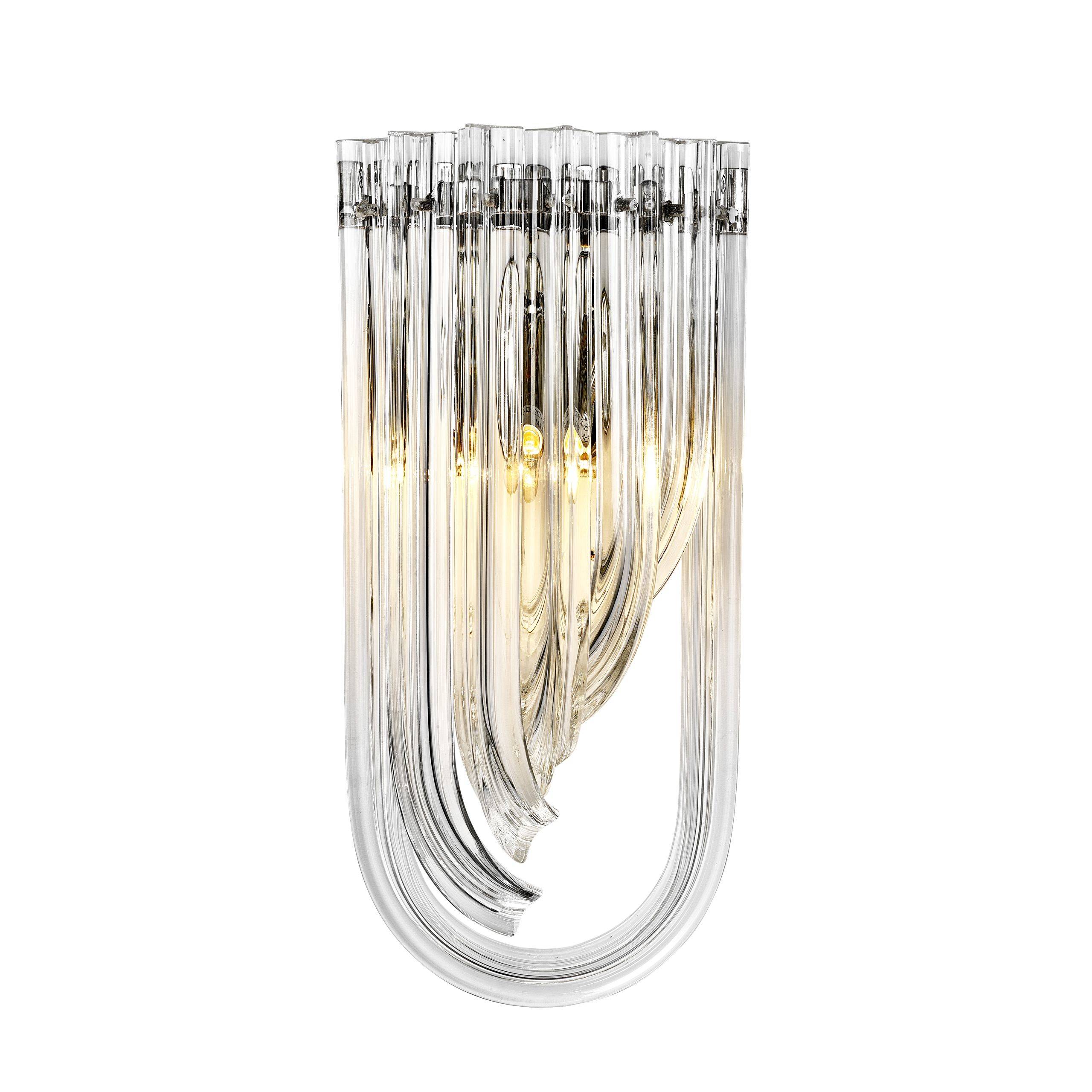 Greco Glass Wall Lamp - [Nickel] - Eichholtz - Luxury Lighting Boutique