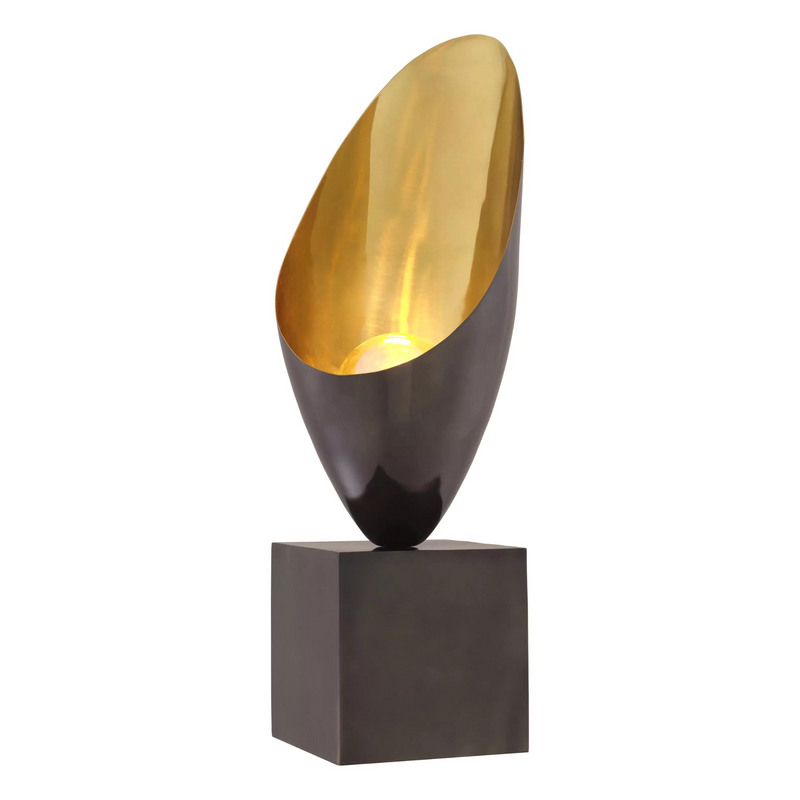 Grotto Table Lamp (Gunmetal & Gold Finish) - Eichholtz - Luxury Lighting Boutique