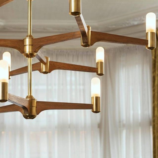 Guinevere 12 Light Modern Brass Chandelier - Joe Scog - Luxury Lighting Boutique