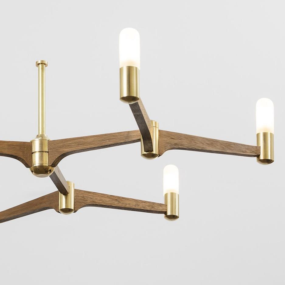 Guinevere 6 Light Modern Brass Chandelier - Joe Scog