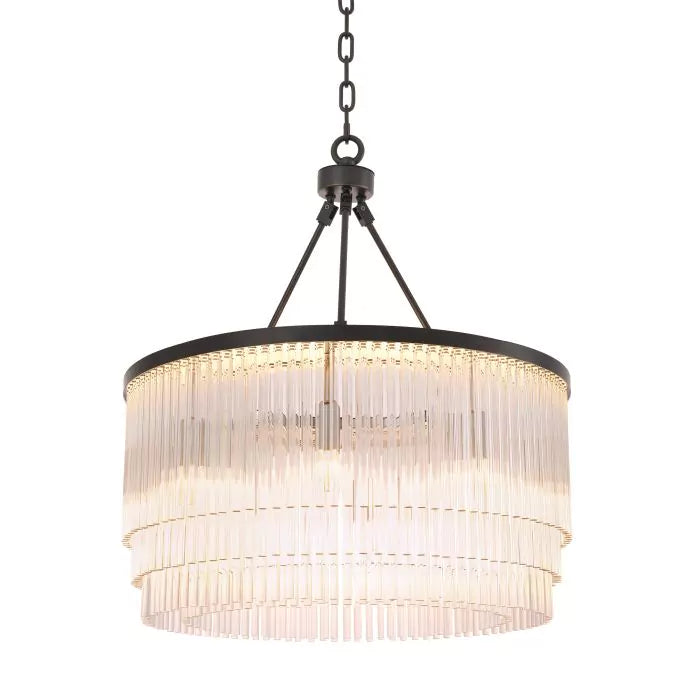 Hector S Modern Brass Glass Chandelier - Eichholtz - Luxury Lighting Boutique