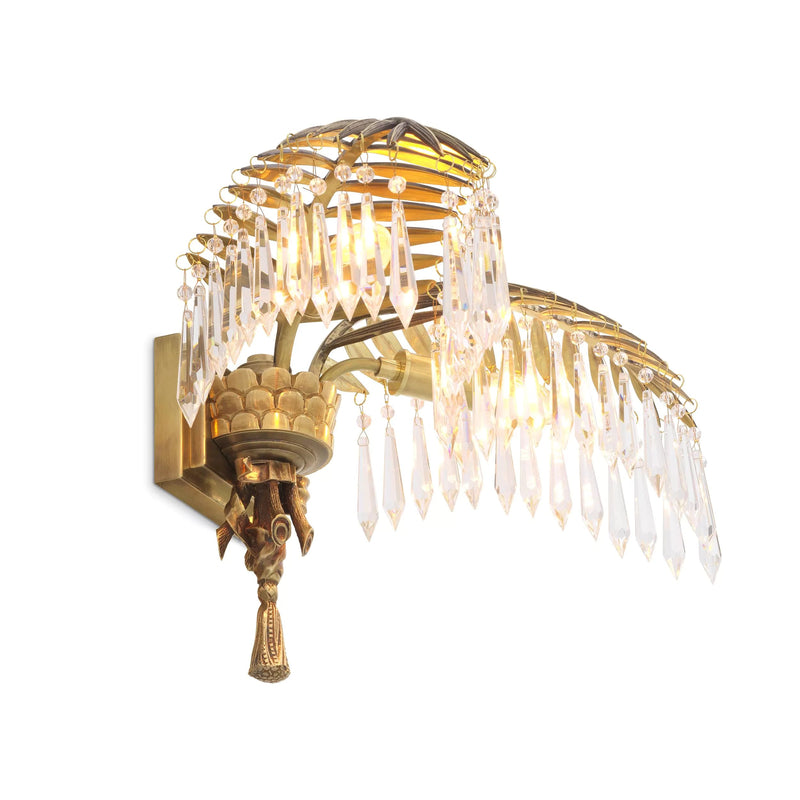 Hildebrandt Wall Lamps - (Antique brass finish/Glass) - Eichholtz - Luxury Lighting Boutique
