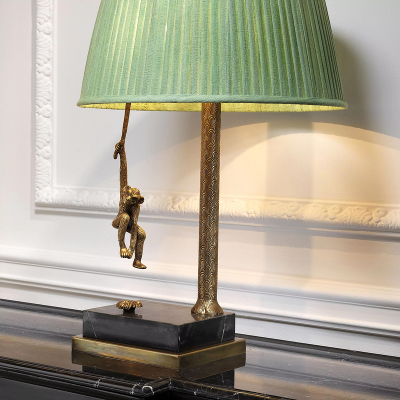 Jungle Vintage Brass Finish Table Lamp Eichholtz