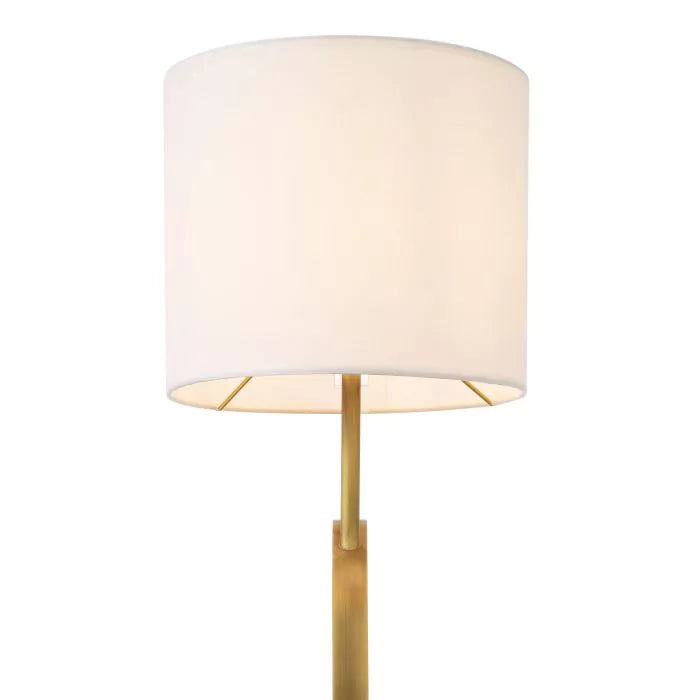 Kaiser Floor Lamp - (Antique brass finish | white marble) - Eichholtz - Luxury Lighting Boutique