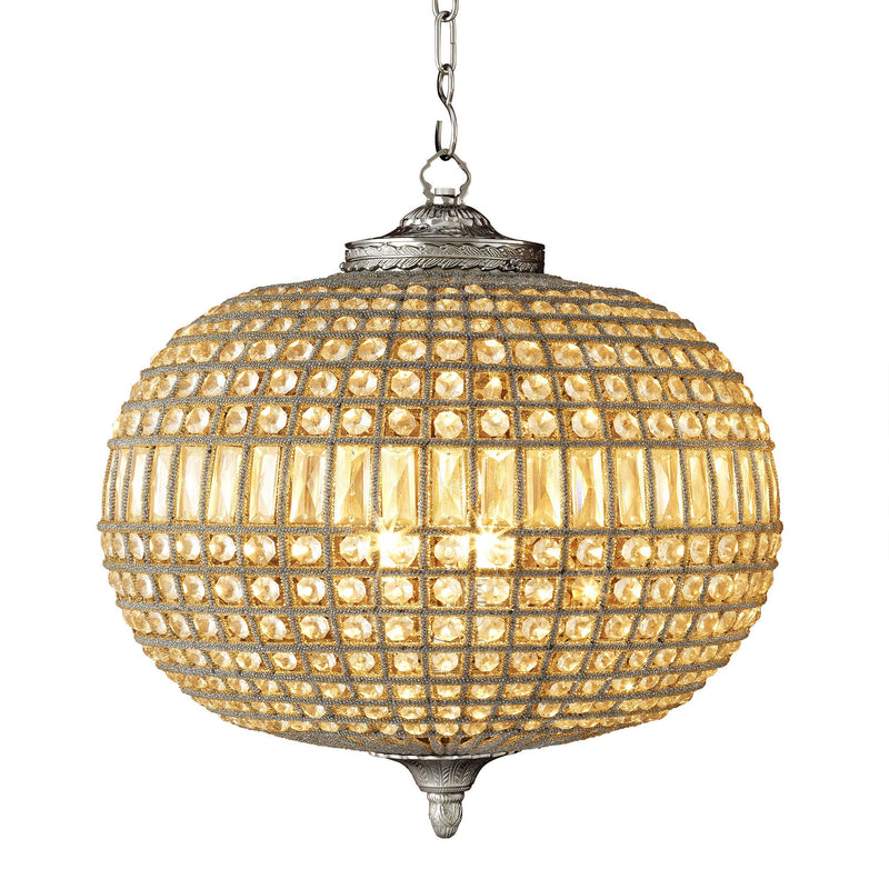 Kasbah Oval M Modern Chandelier - [Nickel] - Eichholtz - Luxury Lighting Boutique