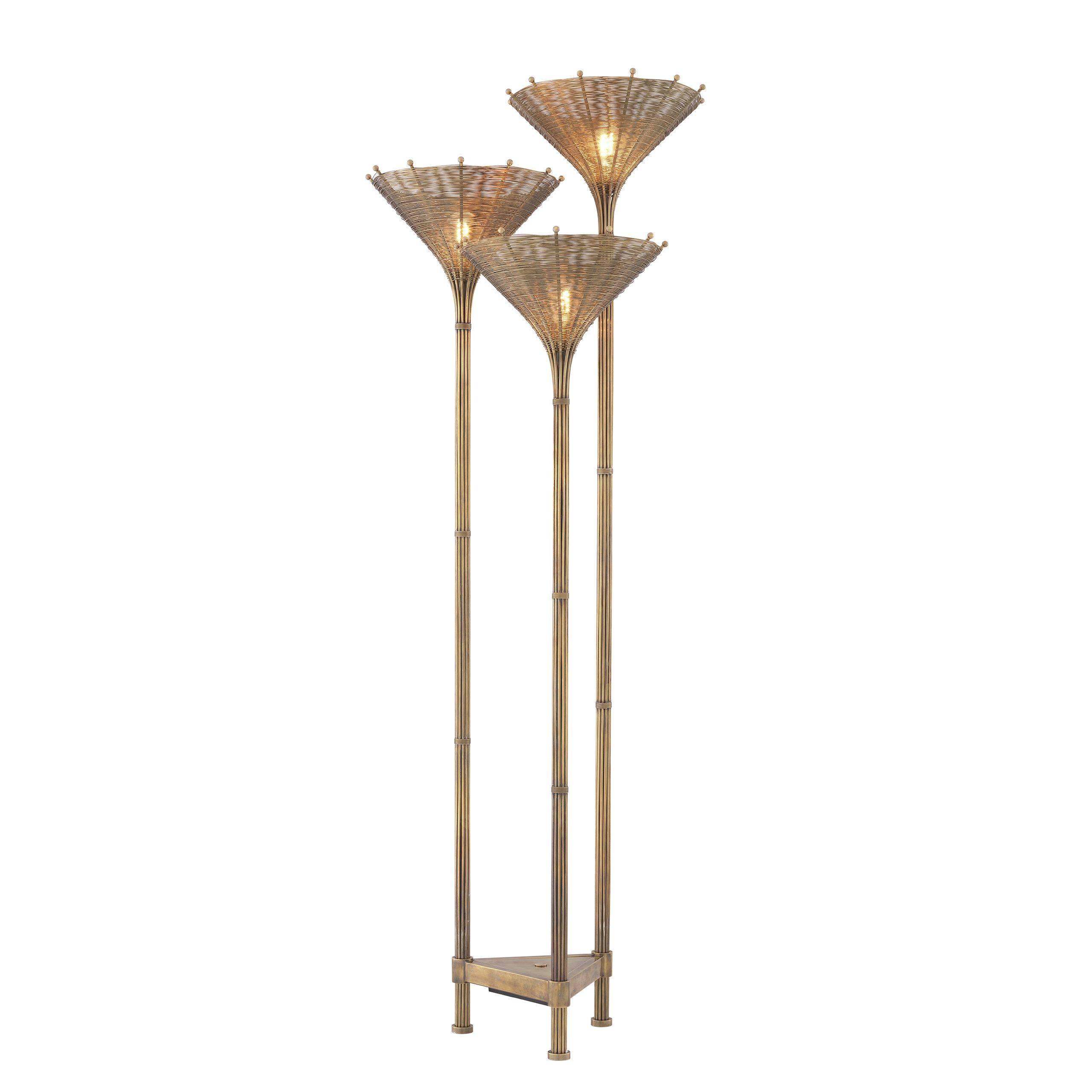Kon Tiki Triple Floor Lamp - [Brass] - Eichholtz - Luxury Lighting Boutique