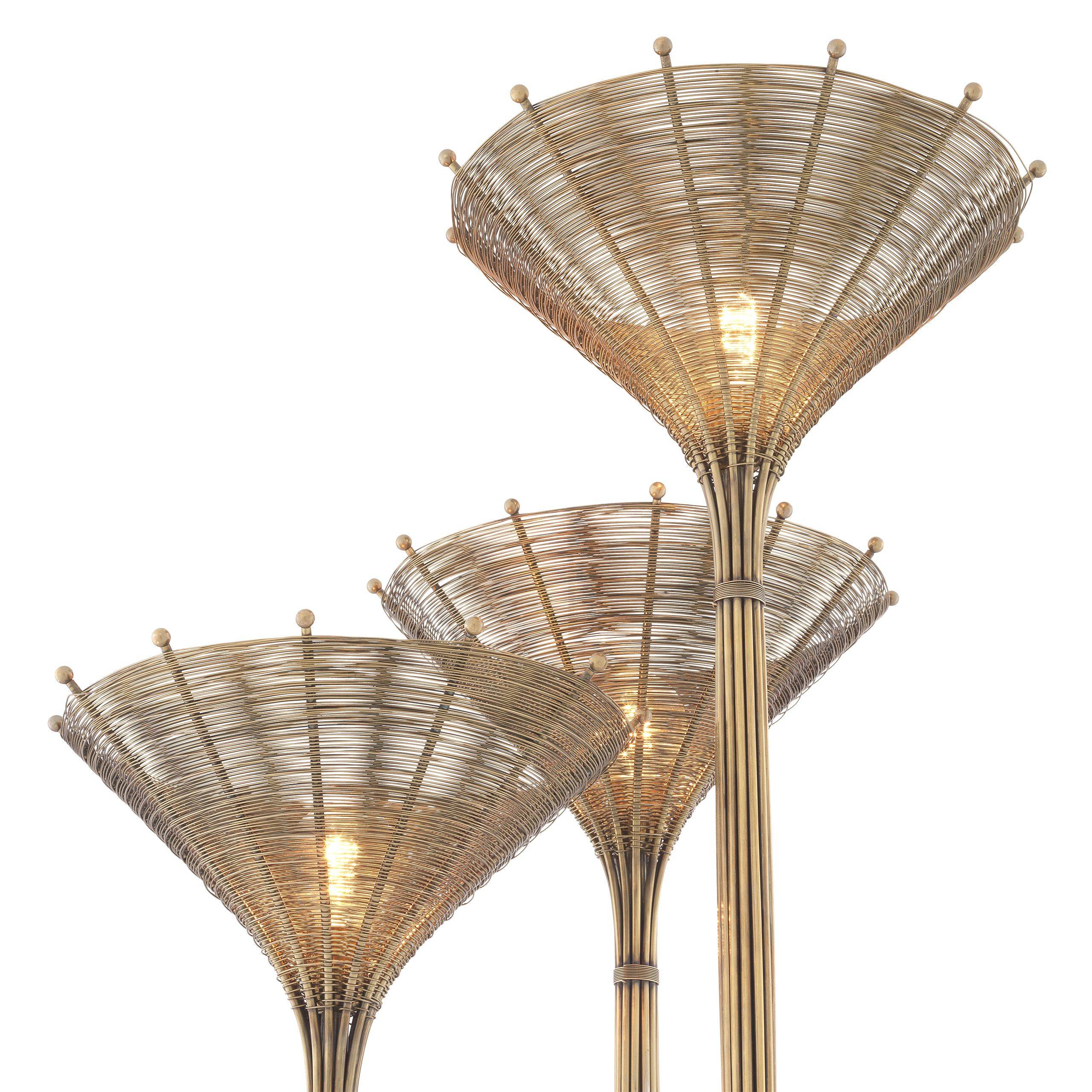 Kon Tiki Triple Floor Lamp - [Brass] - Eichholtz - Luxury Lighting Boutique