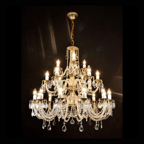 Libra 21 Light Crystal Chandelier (Alpha Gold) - Wranovsky - Luxury Lighting Boutique