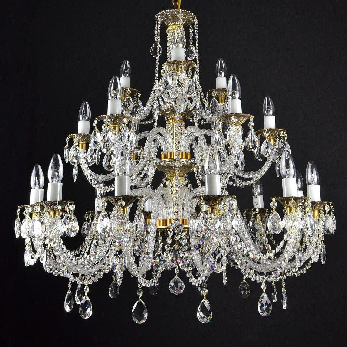 Libra 21 Light Crystal Chandelier (Alpha Gold) - Wranovsky - Luxury Lighting Boutique