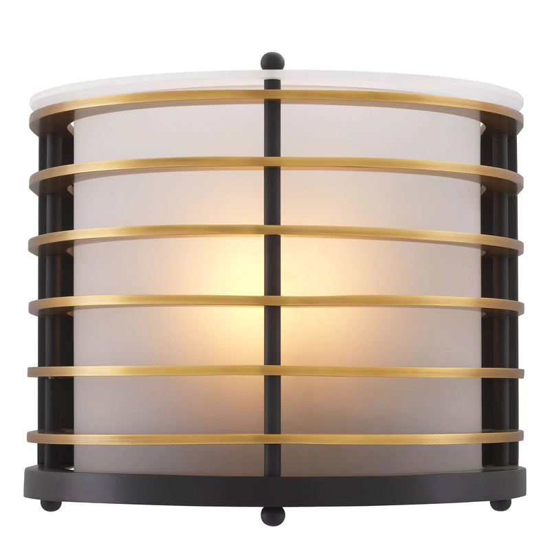 Logan Wall Lamp - (Antique brass finish | black finish | frosted glass) - Eichholtz - Luxury Lighting Boutique