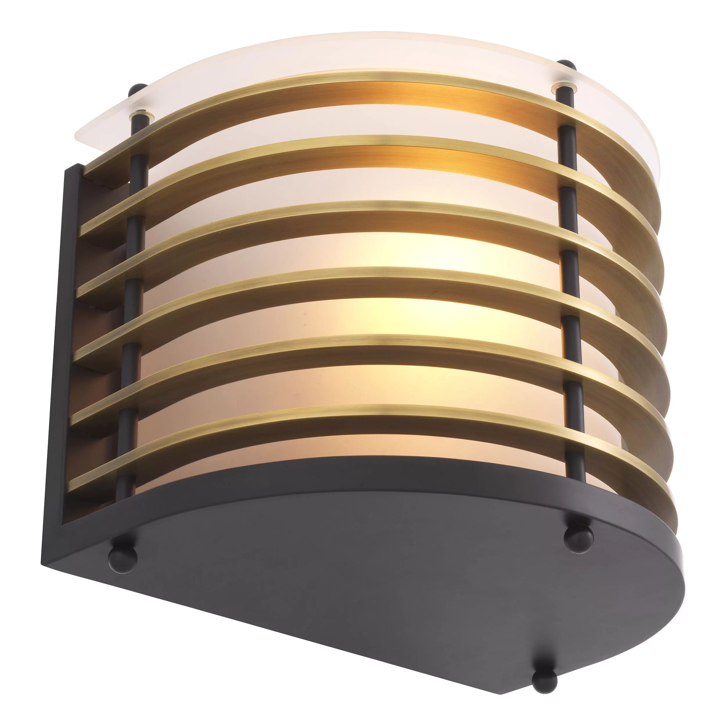 Logan Wall Lamp - (Antique brass finish | black finish | frosted glass) - Eichholtz - Luxury Lighting Boutique