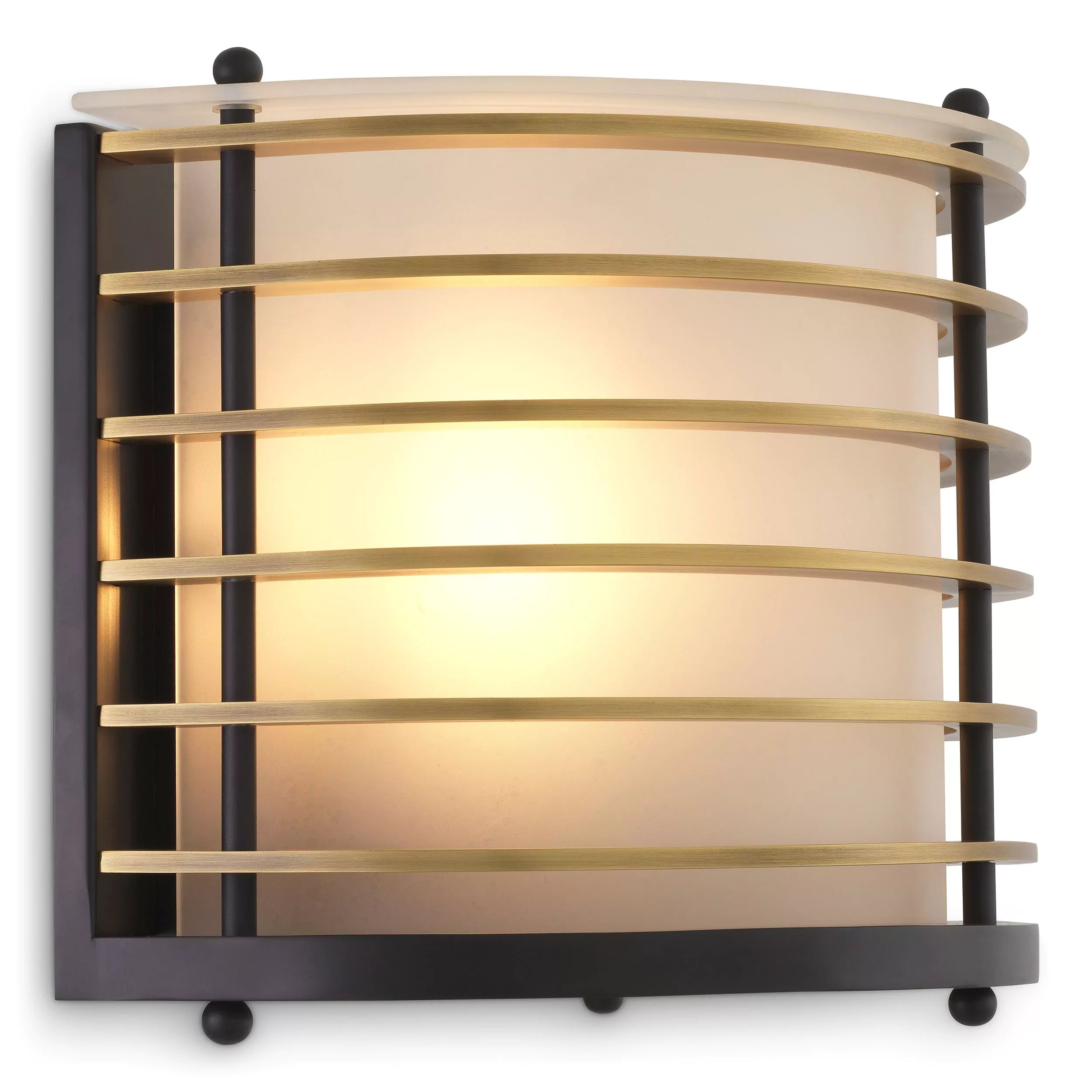 Logan Wall Lamp - (Antique brass finish | black finish | frosted glass) - Eichholtz - Luxury Lighting Boutique