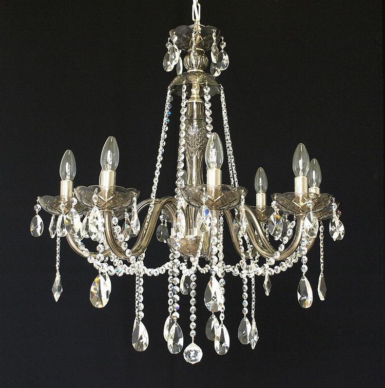 Luxury Grey 8 Light Crystal Chandelier - Wranovsky - Luxury Lighting Boutique