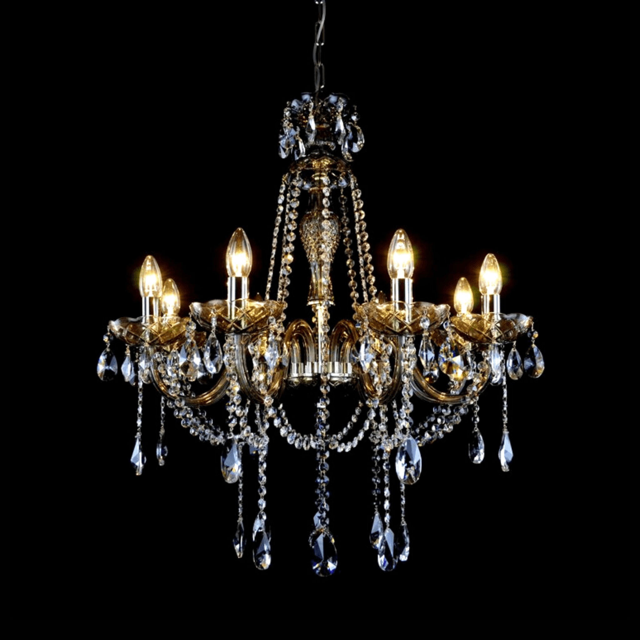 Luxury Grey 8 Light Crystal Chandelier - Wranovsky - Luxury Lighting Boutique