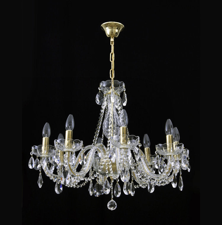 Majesty 8 Crystal Glass Chandelier - Wranovsky - Luxury Lighting Boutique