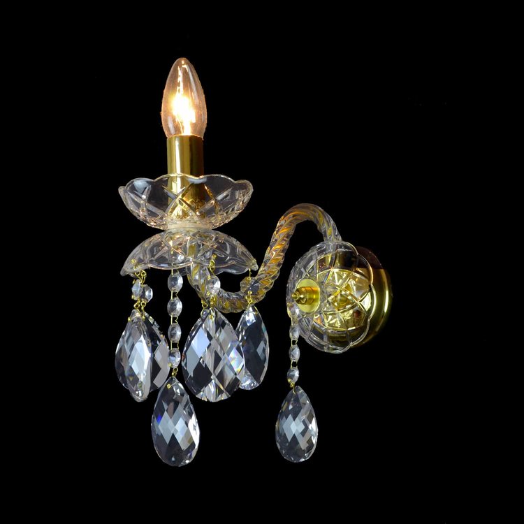 Maniera 1 Crystal Glass Wall Lights (Gold/Silver) - Wranovsky - Luxury Lighting Boutique