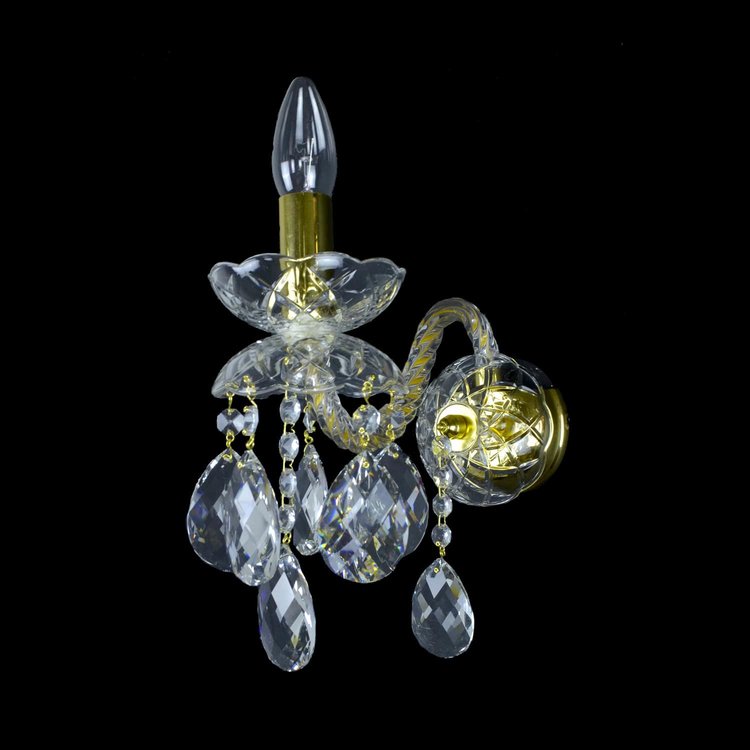 Maniera 1 Crystal Glass Wall Lights (Gold/Silver) - Wranovsky - Luxury Lighting Boutique