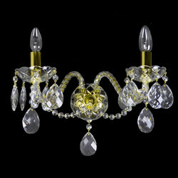 Maniera 2 Crystal Glass Wall Lights (Gold/Silver) - Wranovsky - Luxury Lighting Boutique