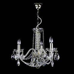 Maniera 3 Crystal Glass Chandelier (Gold/Silver) - Wranovsky - Luxury Lighting Boutique