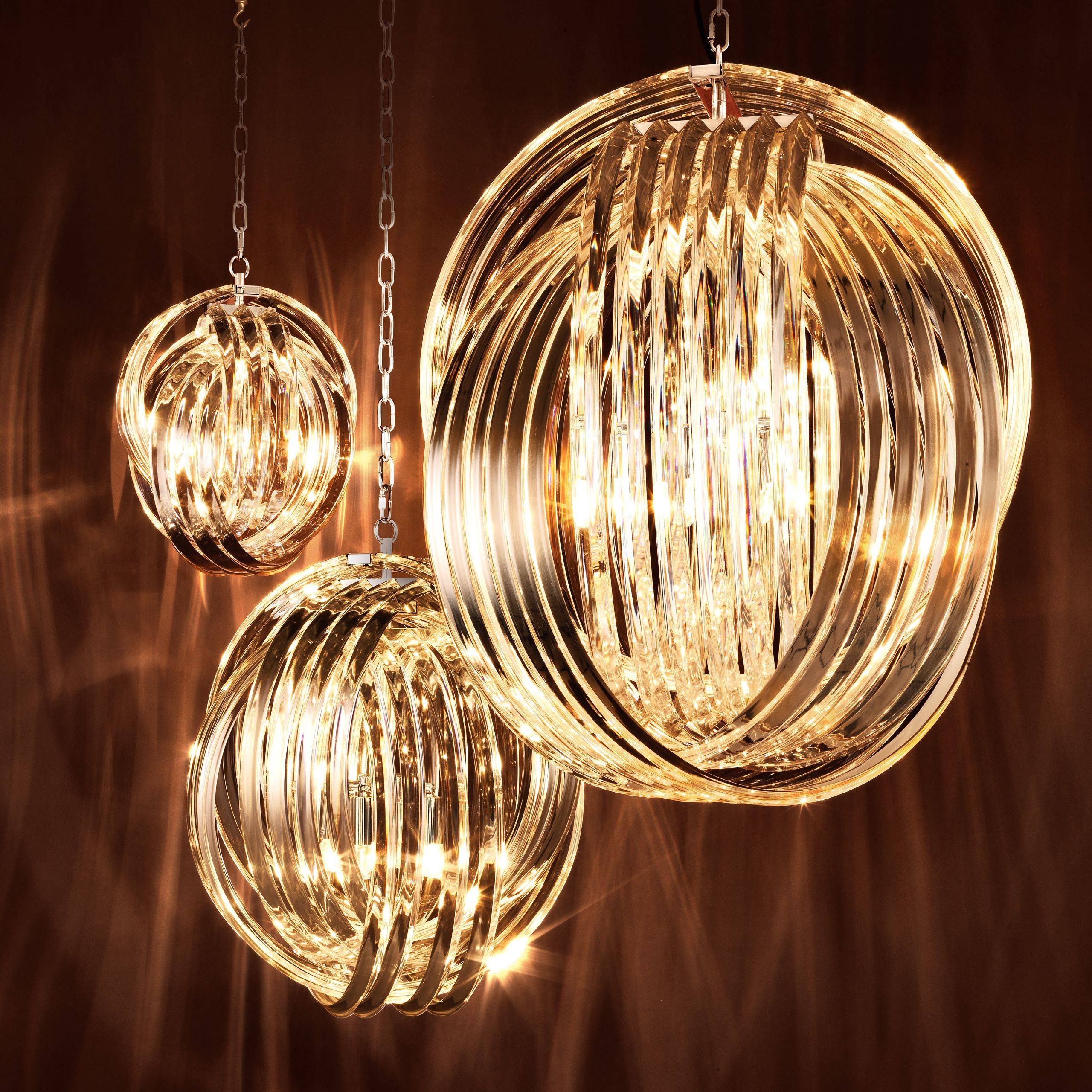 Marco Polo L Modern Chandelier - [Nickel] - Eichholtz - Luxury Lighting Boutique