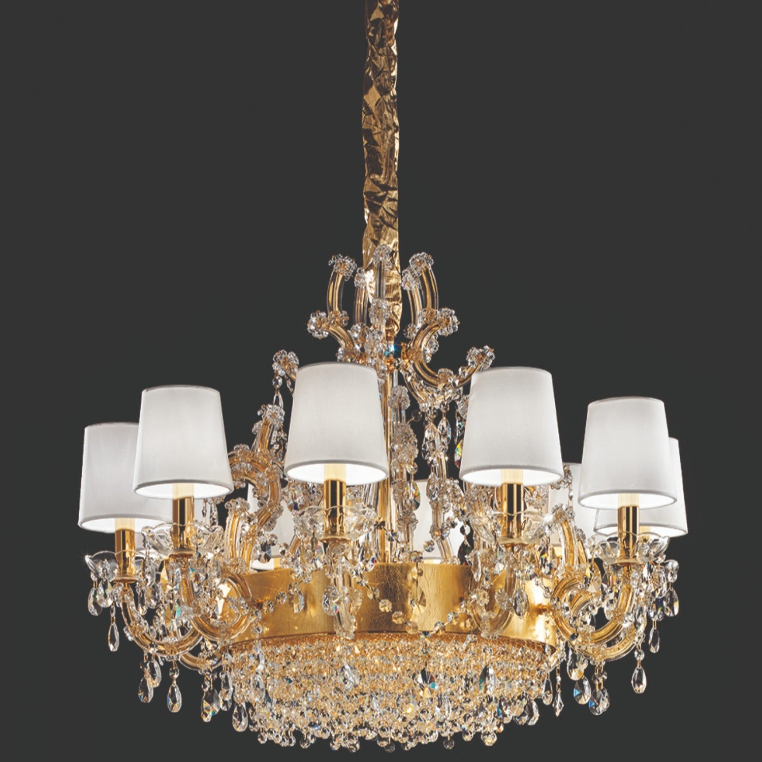 Maria Teresa VE923 Crystal Glass Chandelier [3 Sizes] - Masiero - Luxury Lighting Boutique