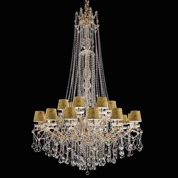 Maria Theresa 18 Light Crystal Glass Chandelier - Masiero VE 987/18 MT - Luxury Lighting Boutique