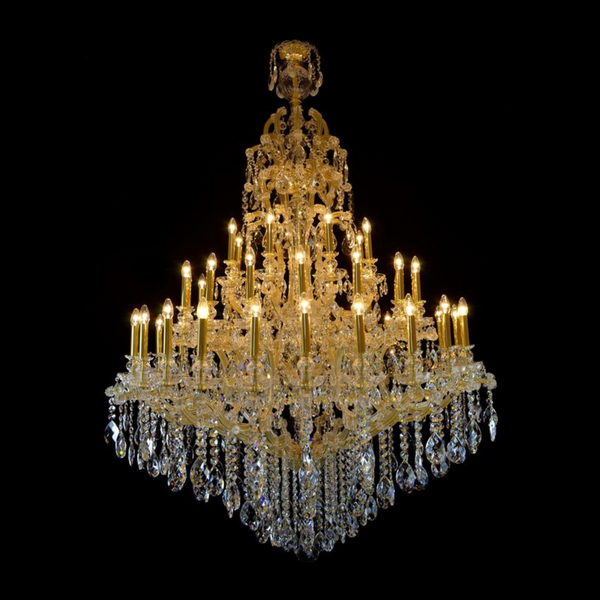 Maria Theresa 48 Crystal Glass Chandelier (Beta Gold) - Wranovsky - Luxury Lighting Boutique