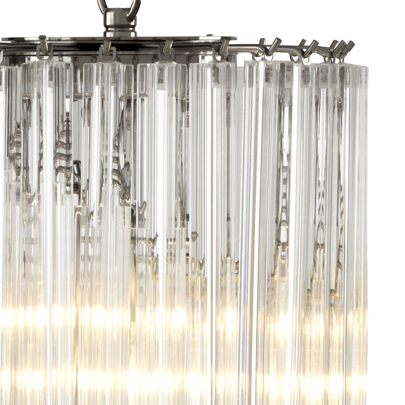 Marino Modern Glass Chandelier - [Nickel] - Eichholtz - Luxury Lighting Boutique
