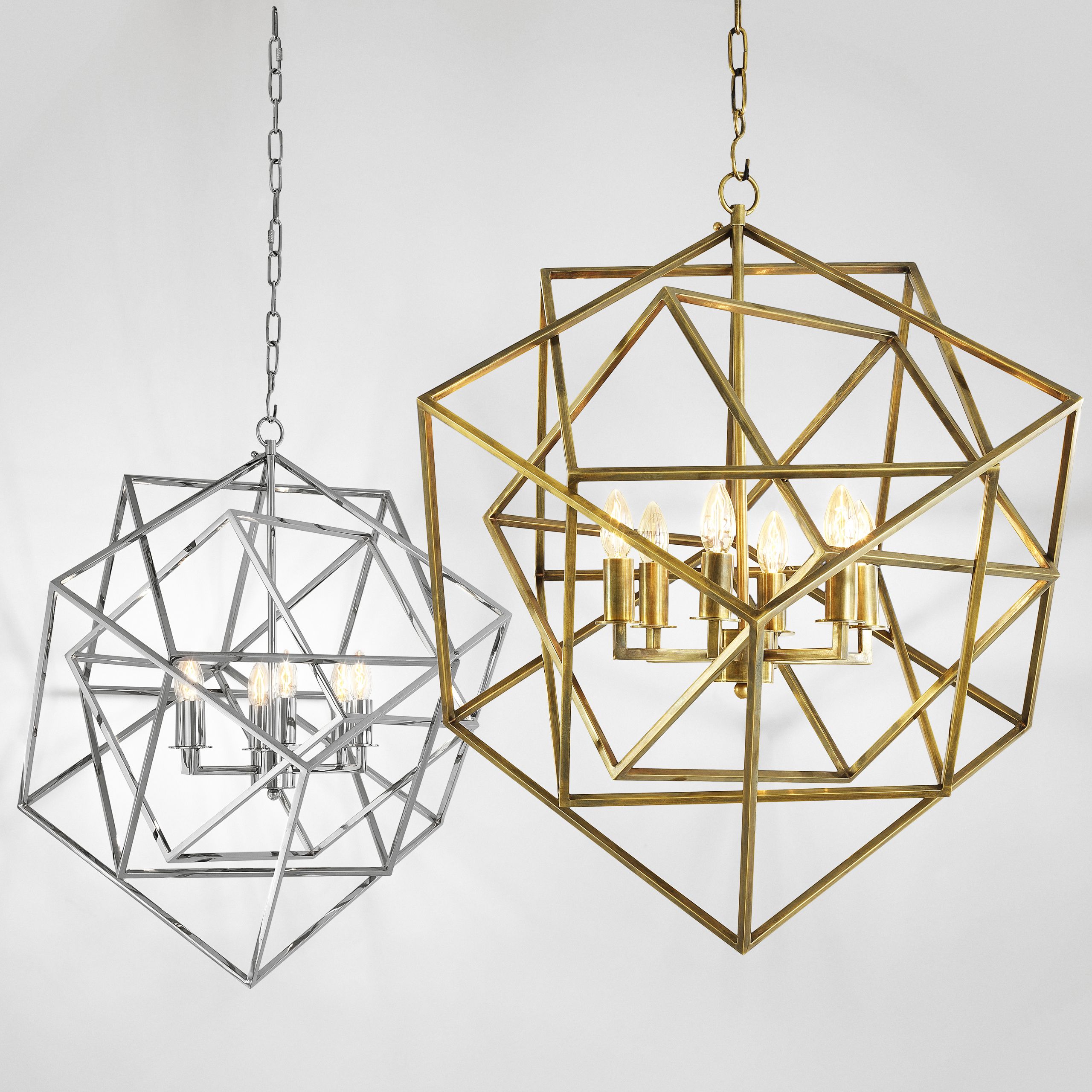 Matrix Lanterns - [Nickel] - Eichholtz - Luxury Lighting Boutique