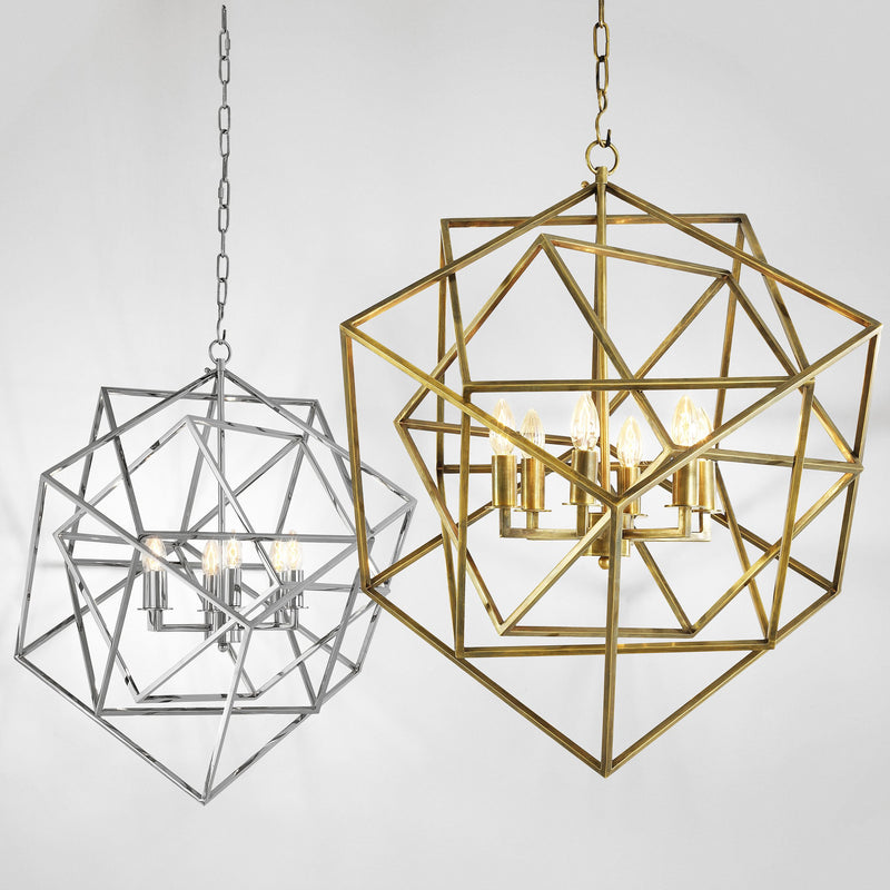 Matrix Lanterns - [Nickel] - Eichholtz - Luxury Lighting Boutique