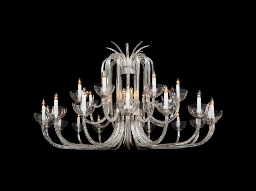 Modern 36 Light Crystal Chandelier - Glass LPS - Luxury Lighting Boutique