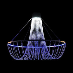 Modern RGB Crystal Basket Chandelier - Glass LPS - Luxury Lighting Boutique