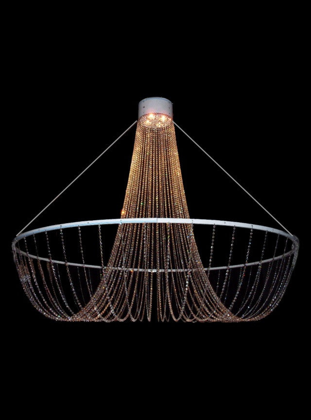 Modern RGB Crystal Basket Chandelier - Glass LPS - Luxury Lighting Boutique