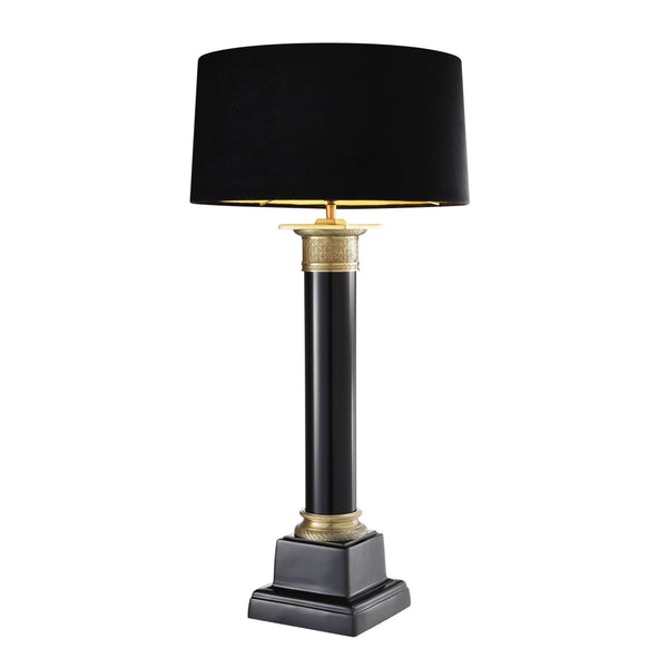 Monaco Brass & Black Table Lamp - Eichholtz - Luxury Lighting Boutique