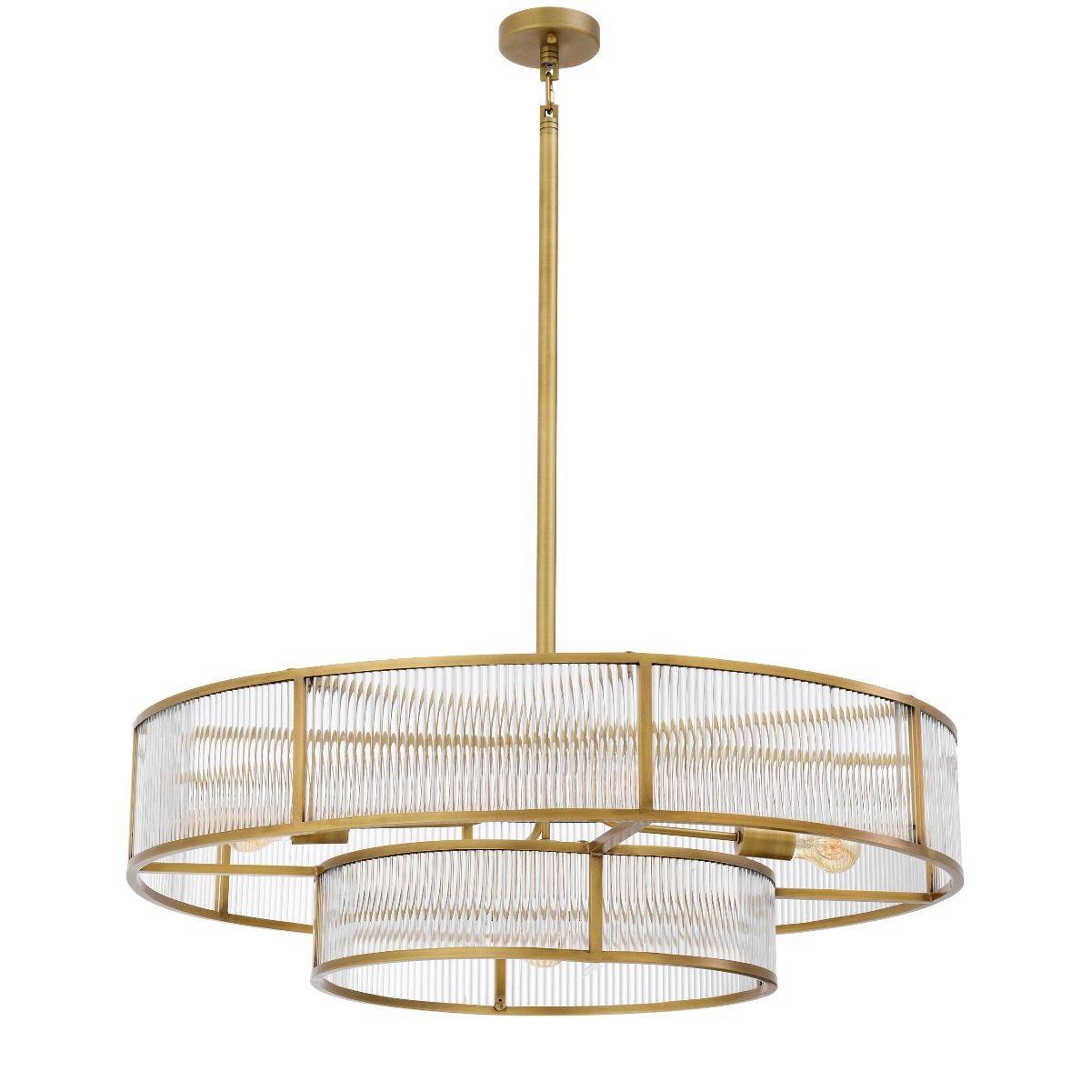 Montparnasse Modern Brass Chandelier - [Brass] - Eichholtz - Luxury Lighting Boutique