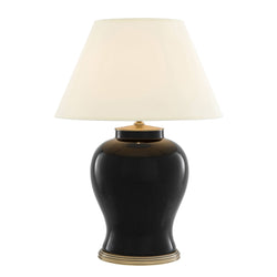 Mundon Ceramic Table Lamp - [Black] - Eichholtz - Luxury Lighting Boutique