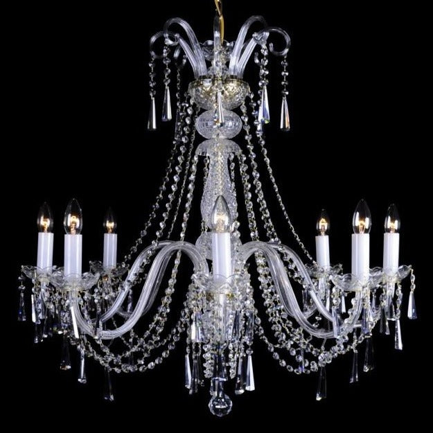 Neo Classic 8-Light Crystal Chandelier - Glass LPS - Luxury Lighting Boutique