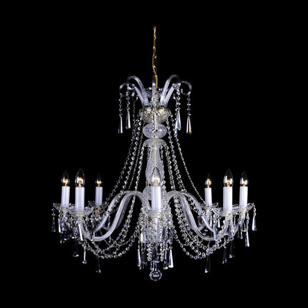 Neo Classic 8-Light Crystal Chandelier - Glass LPS - Luxury Lighting Boutique