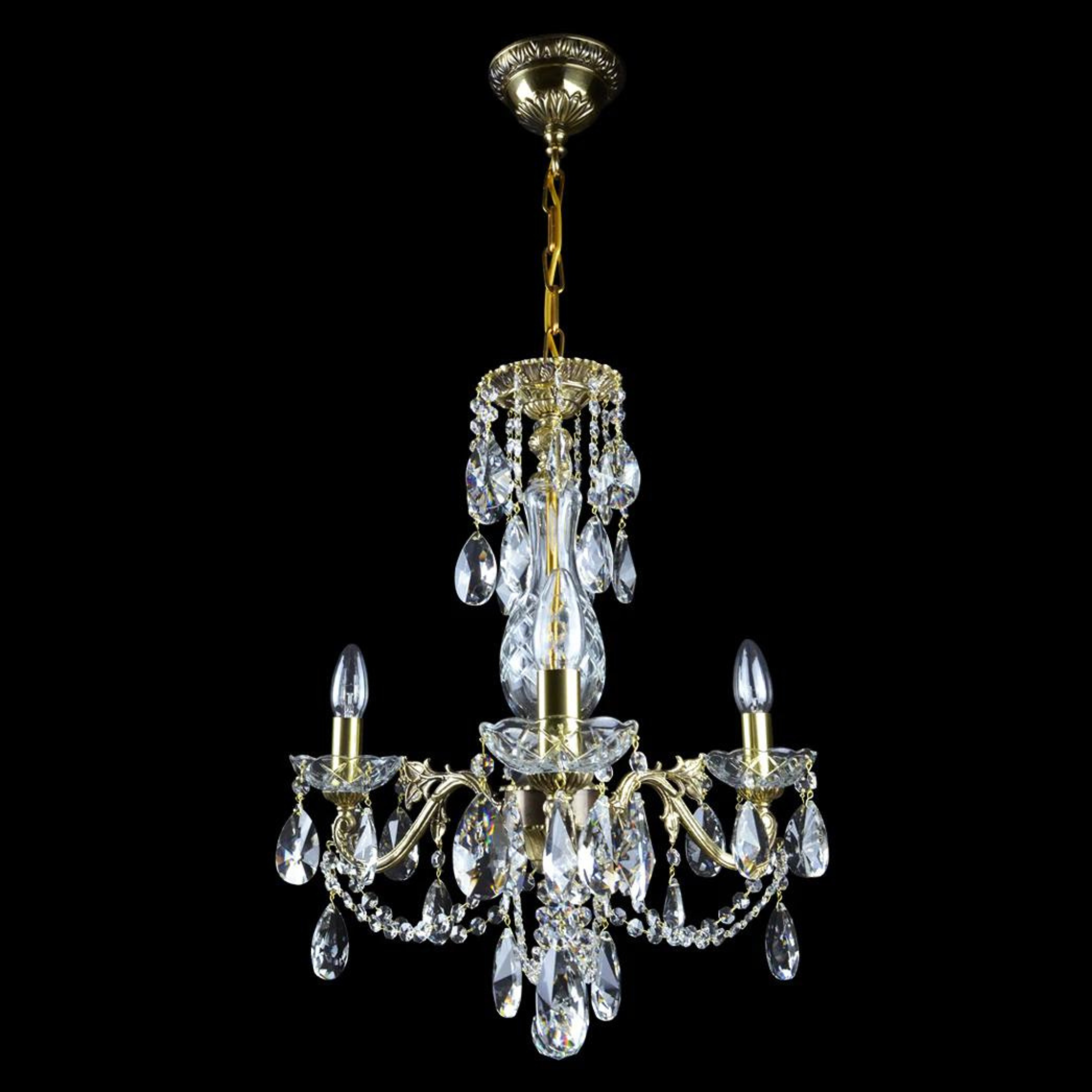 Neptune 3-Light Crystal Chandelier - Wranovsky - Luxury Lighting Boutique