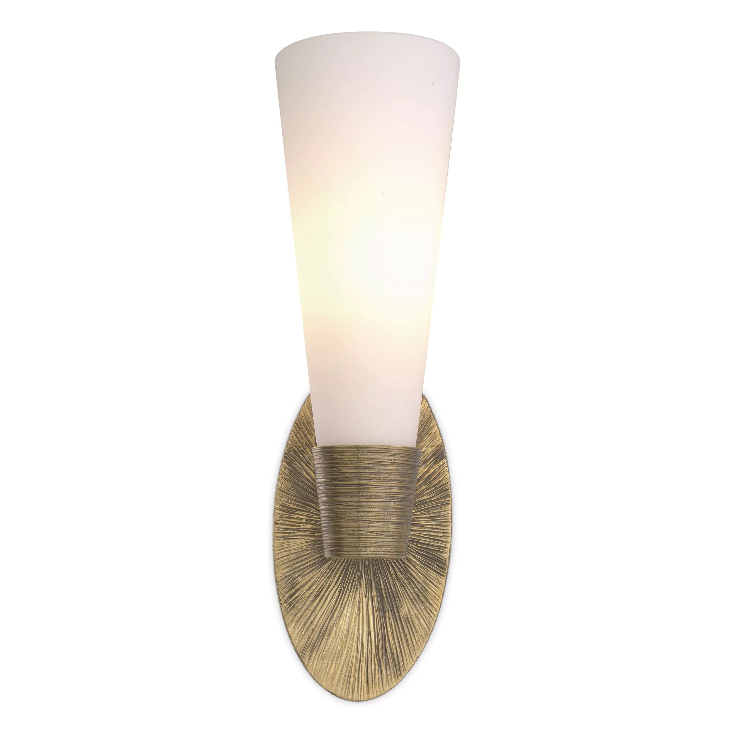 Nolita Single Wall Lamp - (Vintage brass finish | white glass) - Eichholtz - Luxury Lighting Boutique