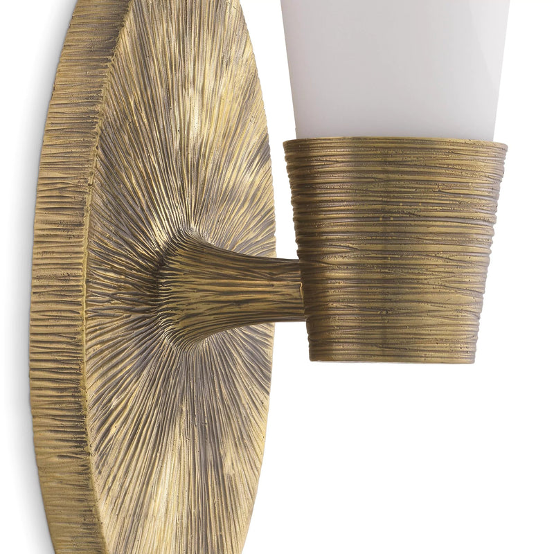 Nolita Single Wall Lamp - (Vintage brass finish | white glass) - Eichholtz - Luxury Lighting Boutique